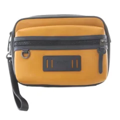 コーチ COACH レザー セカンドバッグ オレンジ 黒 ブラック F73662