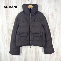 ARMANI JEANS アルマーニジーンズ ボリュームネック ダブルジップアップ ダウンジャケット ブラウン レディース アウターのサムネイル