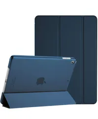 ProCase iPad 9/8/7 ケース (2021 2020 2019) 半透明バックカバー 軽量 スタンド iPad 10.2 対応 - ネイビー