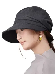 [WEISHY] 帽子 レディース 秋冬 キャスケット レディース 大きいサイズ 帽子 防寒 耳まですっぽり 小顔効果 つば広 完全遮光 起毛 暖かい UVカット100％ 折りたたみ 秋 冬 おしゃれ あご紐付き