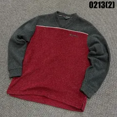 GUESS JEANS バイカラー Vネック スウェット