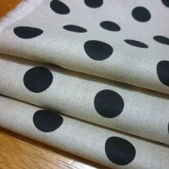 3m 綿麻ドット柄/きなり コットンリネン　綿45%  麻55%　クリックポスト全国一律１８５円