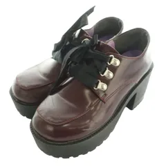 ヨースケ YOSUKE 厚底レースアップシューズ ドレス L ワイン 4450002 /SS ■OS