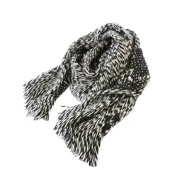 ルイヴィトン LOUIS VUITTON エシャルプロゴマニア マフラー シルク混 黒 白 M70423 /KH ■OH