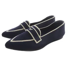 ビバイア VIVAIA フラット パンプス ポインテッドトゥ 35.5 紺