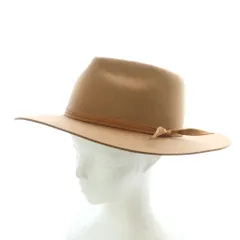 ラックオブカラー Lack of Color 中折れハット ソフト帽 帽子 ウール リボン 茶色 ブラウン 57cm /RI ■OS