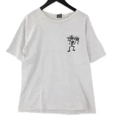 OLD Stussy ステューシー 半袖Tシャツ 80s 後期黒タグ Shadow Man オールド 80年代 グレー M 71014996