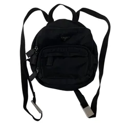 PRADA プラダ テスート ナイロン ミニリュック ブラック 三角ロゴ 中古 O10864785