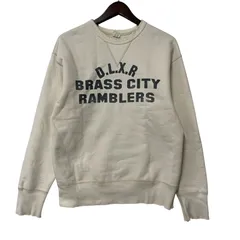 【現状渡し品】 DELUXE WARE デラックスウエア "D.L.X.R BRASSS CITY RAMBLERS"前V SWEATSHIRT スウェットシャツ トップス 長袖 【145-260214-cs-02-izu】
