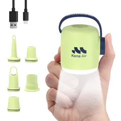 Woowind 電動ポンプ 電動エアーポンプ 空気入れ 空気抜き 高速充填 超軽量 4.5Kpa USB充電式 携帯エアーポンプ 浮き輪 プール エアマット エアベット 真空圧縮袋 適用 5種類ノズル付き PSE認証済み 日本語取扱説明書付き Kona Air