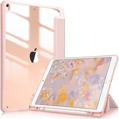 2019 ケース iPad iPad Air3 / Pro 2017 10.5インチ 透明バックカバー Air Apple Pencil 収納可能 三つ折スタンド スリープ機能 軽量 Fintie 薄型 傷つけ防止 PU合成レザー TPU (モデル番号A215