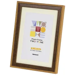 ツートン フォトフレーム 2L･KG ナカバヤシ ブラウン F-TMS-311-BR