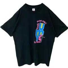 XL  ヴィンテージ フルーツオブザルーム オーバーサイズ プリント USA製 シングルステッチ ブラック 黒 Tシャツ レディース ユニセックス メンズ 古着 半袖 CHM