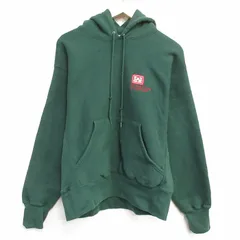 L/古着 リー Lee 長袖 スウェット パーカー メンズ USアーミー 緑 25dec24