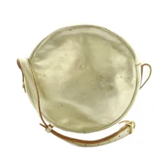 イルビゾンテ IL BISONTE ラウンドショルダーバッグ レザー ゴールドカラー /MI ■OS