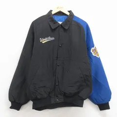 XL/古着 スターター 長袖 ナイロン ジャケット メンズ 90年代 90s MLB ワールドシリーズ 大きいサイズ ツートンカラー 黒 メジャーリーグ ベースボール 野球【spe】 25dec24のサムネイル