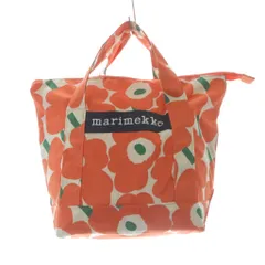 マリメッコ marimekko Mini Unikko トートバッグ ハンドバッグ オレンジ 白
