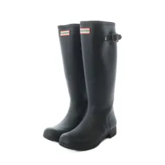 ハンター HUNTER ORIGINAL TOUR オリジナルツアー レインブーツ 長靴 ロング パッカブル 折りたたみ EU37 23cm 23.5cm 黒 ブラック /RI ■OS
