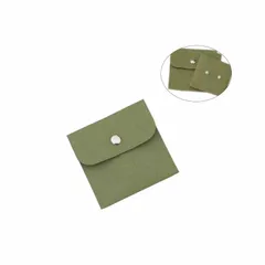 Tianyingジュエリーポーチ ミニ小物いれポーチ 携帯用 ジュエリーケース 持ち運び ピアス ネックレス 指輪 リング イヤリング 収納袋 ラッピング袋 プレゼント用 ギフトバッグ アクセサリーポーチ… (オリーブグリーン)