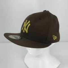 05w19250 ニューエラ NEW ERA  59FIFTY ニューヨーク・ヤンキース  ブラウン/ゴールド  メンズ  キャップ  【中古品】