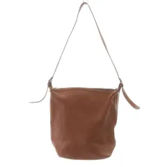 イルビゾンテ IL BISONTE レザー クロスボディショルダーバッグ ロゴ 茶色