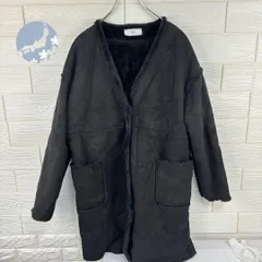 ✅AZUL レディース　ブラック　コート　裏地ボア　裏起毛 Mサイズ　アズール
