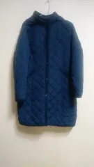 ビームスハート キルティング フードコート ネイビー L