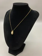 SN951 Christian Dior ディオール ヴィンテージ  K18GP 刻印 パール ネックレス アンティーク アクセサリー