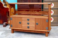 H25K67a 世界遺産 屋久杉 茶棚 サイドボード 茶箪笥 和家具 飾り棚