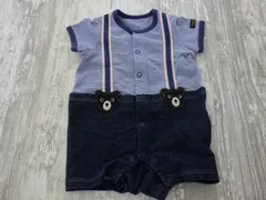 ロンパース MIKIHOUSE ミキハウス DOUBLE-B  ベビー服 ネイビー 紺色 サイズ70 中古品