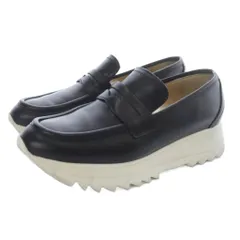 プレインピープル PLAIN PEOPLE LUCA GROSSI ローファー スニーカー レザー 37 黒