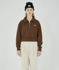 マリテフランソワジルボー ハーフジップ クロップド スウェット カラーTシャツ S