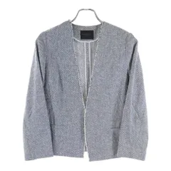 TOMORROWLAND (トゥモローランド) ノーカラー カットオフ ジャケット グレー レディース 13-07-61-07251