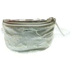 DIESEL (ディーゼル) 1DR-CROSSBODY Dロゴデザインプレート ダメージ加工 デニムショルダーバッグ ブルー X08708