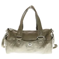 MARC BY MARC JACOBS (マーク バイ マーク ジェイコブス) ロゴデザインターンロック マルチポケット ハンドバッグ ゴールド