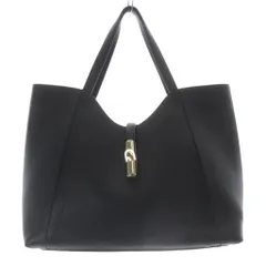 フルラ FURLA GOCCIA XL ホーボーバッグ トートバッグ ハンドバッグ レザー ロゴ 黒