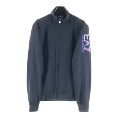 EMPORIO ARMANI (エンポリオアルマーニ) 袖ロゴプリント ジップアップトラックジャケット ジャージ ブラック 6XPV01 PN30Zのサムネイル