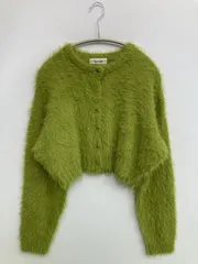 TINA:JOJUN カーディガン/ボレロ M ライトグリーン 無地 ショート丈 長袖 ナイロン