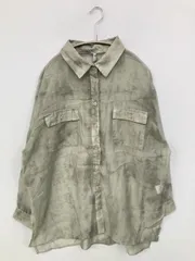 CLASSICAL ELF シャツ/ブラウス L カーキ その他総柄 ミドル丈 長袖 レギュラーカラー