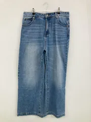 CLASSICAL ELF デニムパンツ XXL ブルー フルレングス 無地 ワイド・ルーズ ストレート レギュラー ヴィンテージ