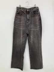 CLASSICAL ELF デニムパンツ XXL ブラック フルレングス 無地 スタンダード ストレート ハイウエスト ヴィンテージ