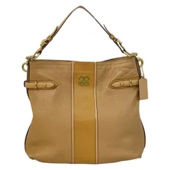 COACH(コーチ) ショルダーバッグ コレット レザー ストライプ ホーボー 16457 ライトブラウン×ブラウン レザー