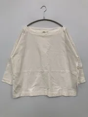 GAP Tシャツ/カットソー L ホワイト 無地 ミドル丈 半端袖 ボートネック