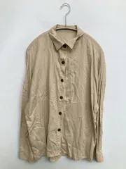 AZUL by MOUSSY シャツ/ブラウス S ベージュ リネン・麻 無地 ミドル丈 長袖 レギュラーカラー