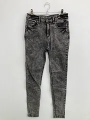 JEANASIS デニムパンツ S ブラック フルレングス 無地 スキニー・タイト テーパード レギュラー ヴィンテージ