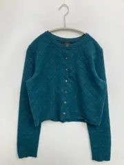 JEANASIS カーディガン/ボレロ F グリーン コットン 無地 その他総柄 ショート丈 長袖