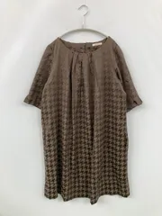 SIMPLICITE ワンピース ブラウン その他総柄 半袖 ひざ丈