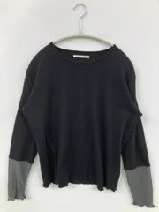 RETRO GIRL Tシャツ/カットソー F ブラック 無地 クルーネック(丸首) 長袖