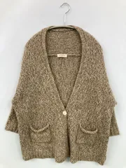 FRAMeWORK カーディガン/ボレロ ブラウン ニット 無地 ミドル丈 半端袖