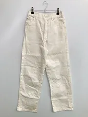 デニムパンツ M アイボリー フルレングス 無地 スタンダード ストレート レギュラー リジッド・ワンウォッシュ